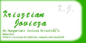 krisztian jovicza business card